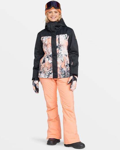 Roxy Jetty Block Snow Jacket - Peach Pink Dreamy Picture