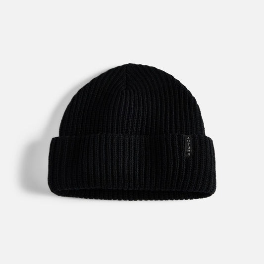 Autumn Ribbed Knit Wool Beanie