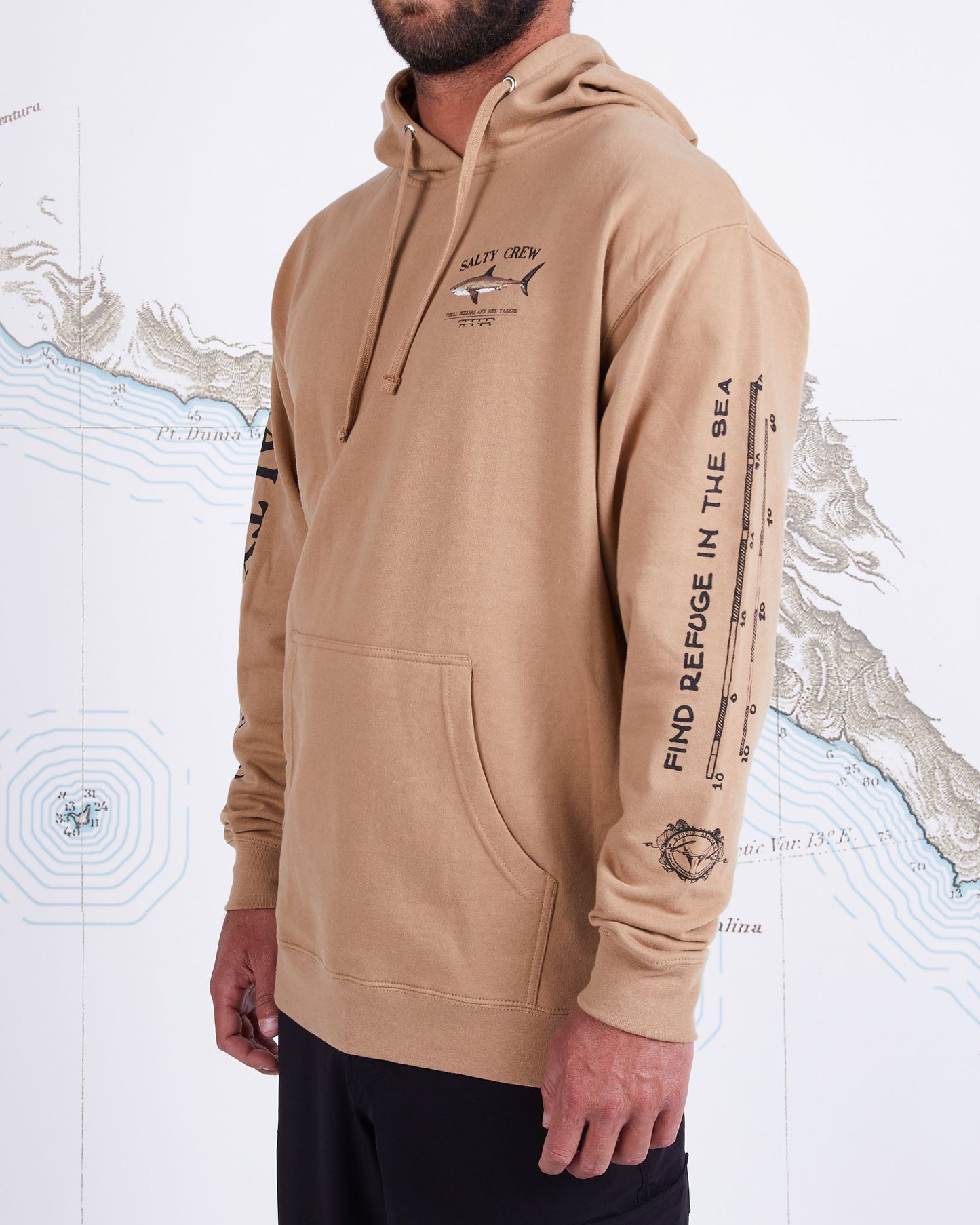 Salty Crew Bruce Sandstone Hood Fleece