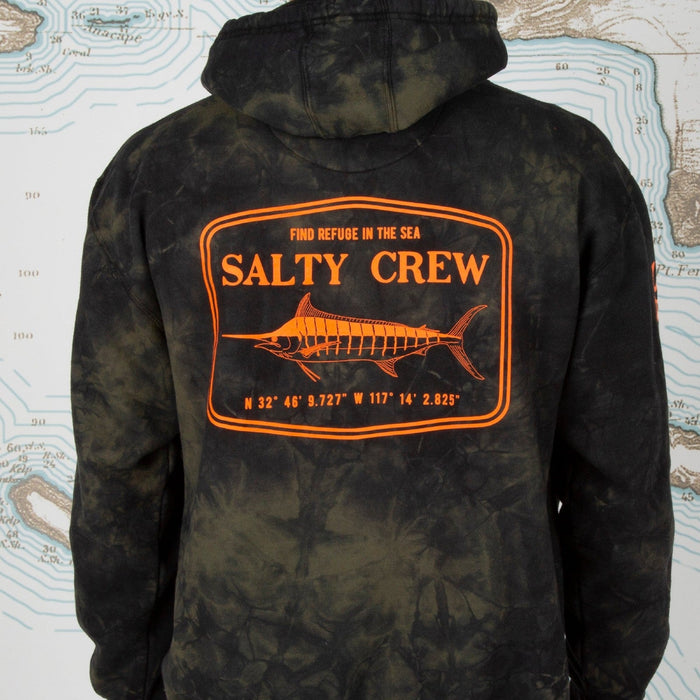 Salty Crew Stealth Tie Dye Black Fleece