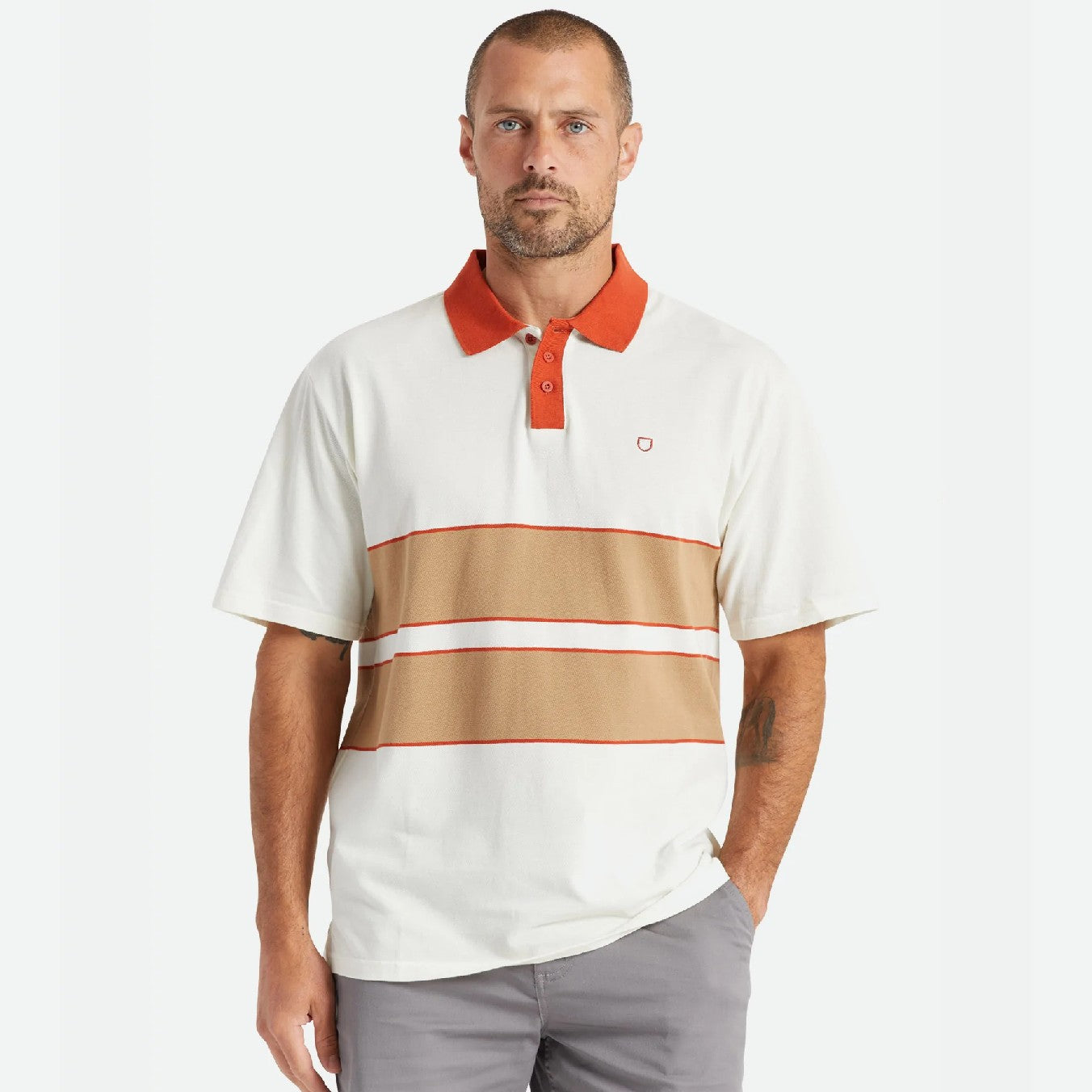 Brixton Shield Boxy Knit Polo - 88 Gear