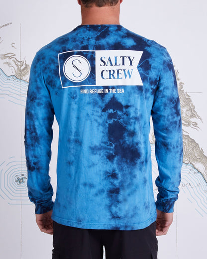 Salty Crew Alpha Blue Tie Dye L/S Premium Tee